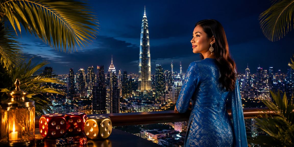 Wanita berbaju kurung di Kuala Lumpur bermain permainan dadu di ff15